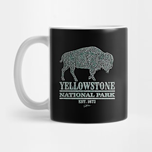 Yellowstone National Park Walking Bison Mug